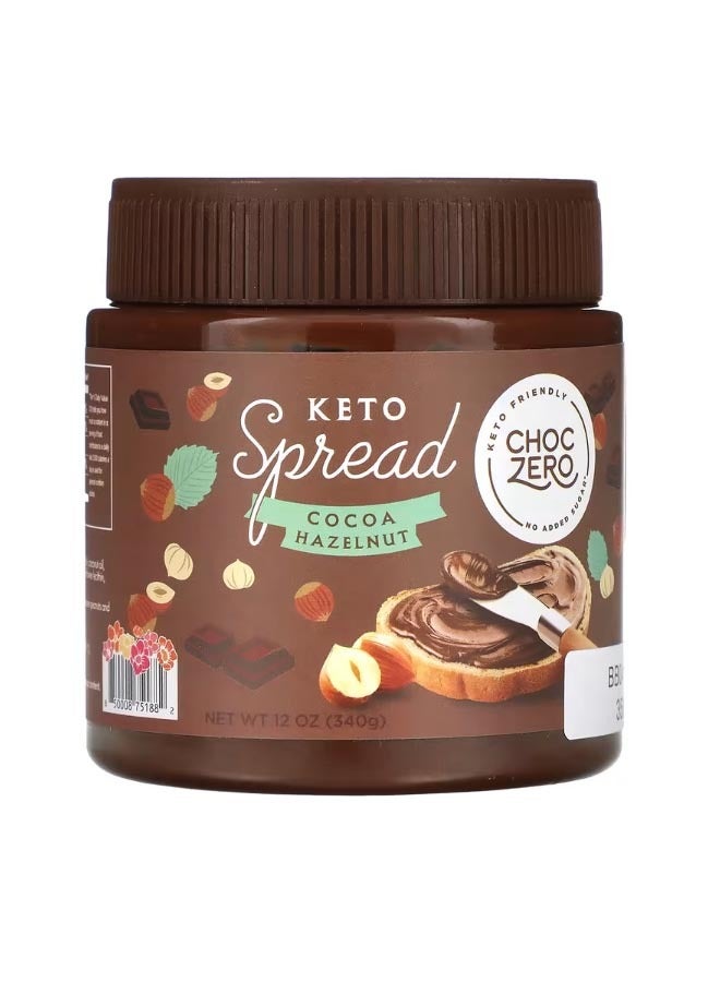 CHOCZERO Keto Spread Cocoa Hazelnut 12 oz 340 g - Image 1