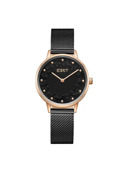 إكستاسي ساعة يد نسائية ستانلس ستيل بعقارب - -  مم