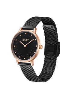 ECSTACY ECSTACY Women's Analog Black Pattern  Dial Watch - E23502-KMBB  - Image 2
