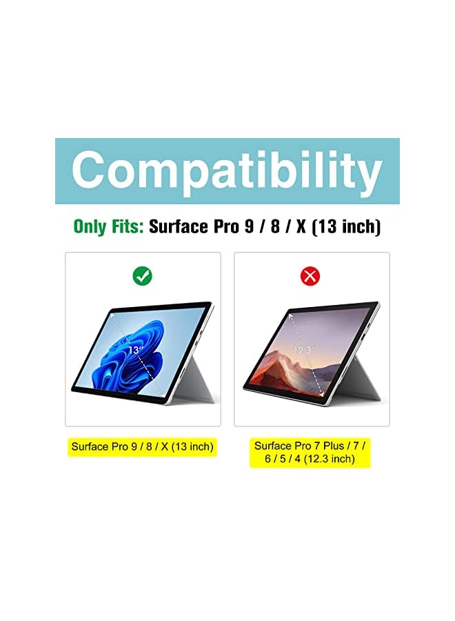 Procases 2 Pack Microsoft Surface Pro 8 / Surface Pro X 13 inch Screen Protector, Ultra Thin Tempered Glass Screen Film Guard for 13.0 Inch Microsoft Surface Pro 8 Pro X 2021 Release - Image 2