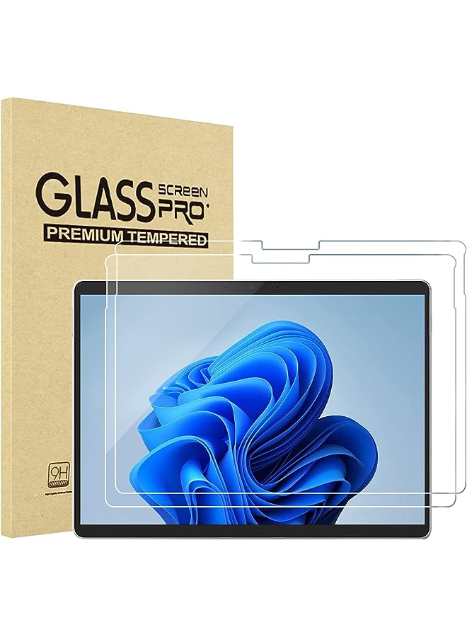 Procases 2 Pack Microsoft Surface Pro 8 / Surface Pro X 13 inch Screen Protector, Ultra Thin Tempered Glass Screen Film Guard for 13.0 Inch Microsoft Surface Pro 8 Pro X 2021 Release - Image 1