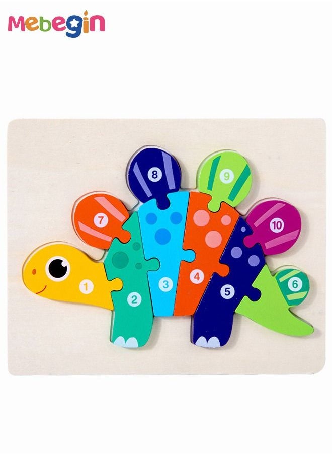 MEBEGIN - 6 Pack Puzzle Set with Different Patterns and Colorful Design, 3D Puzzles, Beautifully-detailed Wooden Jigsaw, Educational Blocks, Montessori Toys, Creative Sensory Toy, Ideal Gift for Kids - Image 1