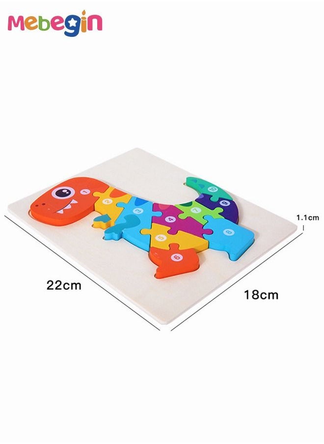 MEBEGIN - 6 Pack Puzzle Set with Different Patterns and Colorful Design, 3D Puzzles, Beautifully-detailed Wooden Jigsaw, Educational Blocks, Montessori Toys, Creative Sensory Toy, Ideal Gift for Kids - Image 1