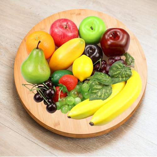 Ikosora 20 Pcs Fake Fruit Pack, Artificial Fruit for Decoration Party, Realistic Fake Fruits Table Centrepieces Decoration Home Kitchen, Lifelike Faux Fruits Apple Bananas - Image 2
