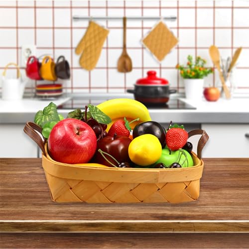 Ikosora 20 Pcs Fake Fruit Pack, Artificial Fruit for Decoration Party, Realistic Fake Fruits Table Centrepieces Decoration Home Kitchen, Lifelike Faux Fruits Apple Bananas - Image 5