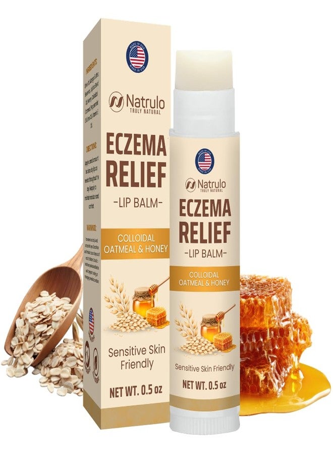 Natrulo Eczema Lip Balm for Very Dry Lips – Natural Chapstick, Hydrating Lip Moisturizer for Dry Cracked Lips – Colloidal Oatmeal, Honey, Mango Butter – Gentle Sensitive Skin Soothing Lip Care – Made in USA - Image 1