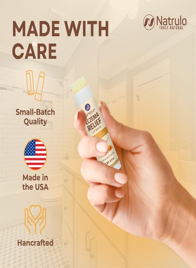 Natrulo Eczema Lip Balm for Very Dry Lips – Natural Chapstick, Hydrating Lip Moisturizer for Dry Cracked Lips – Colloidal Oatmeal, Honey, Mango Butter – Gentle Sensitive Skin Soothing Lip Care – Made in USA - Image 3
