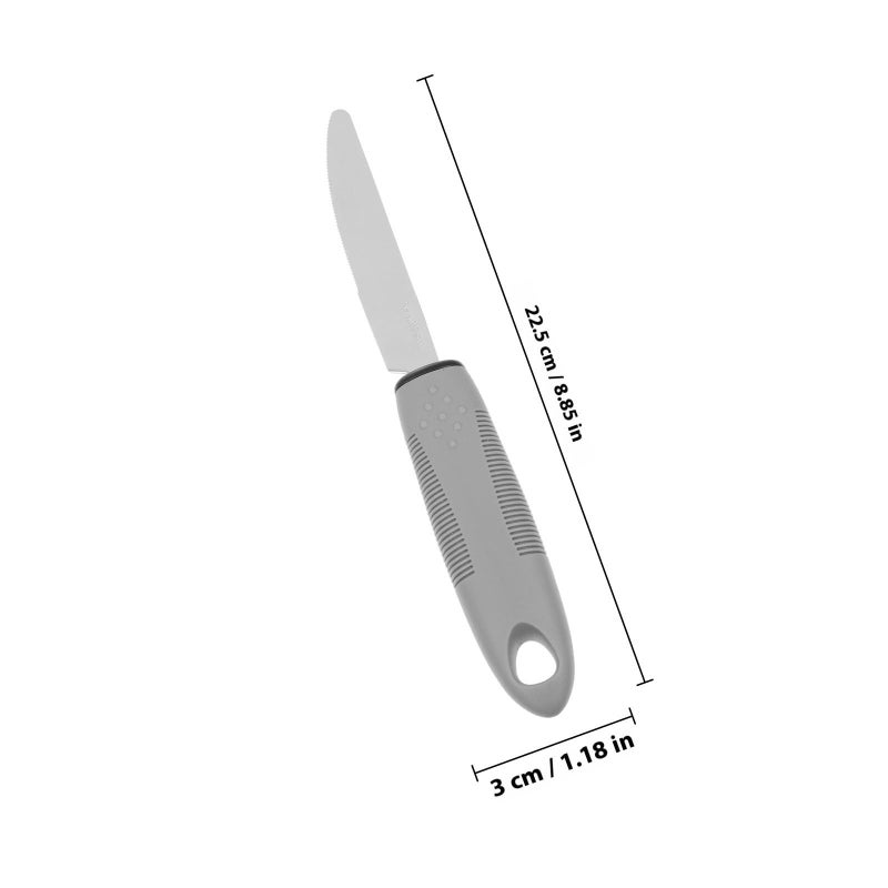 TPR Handle Stainless Steel Seniors Cutlery Non Slip Arthritis Rehab Utensils - Image 3