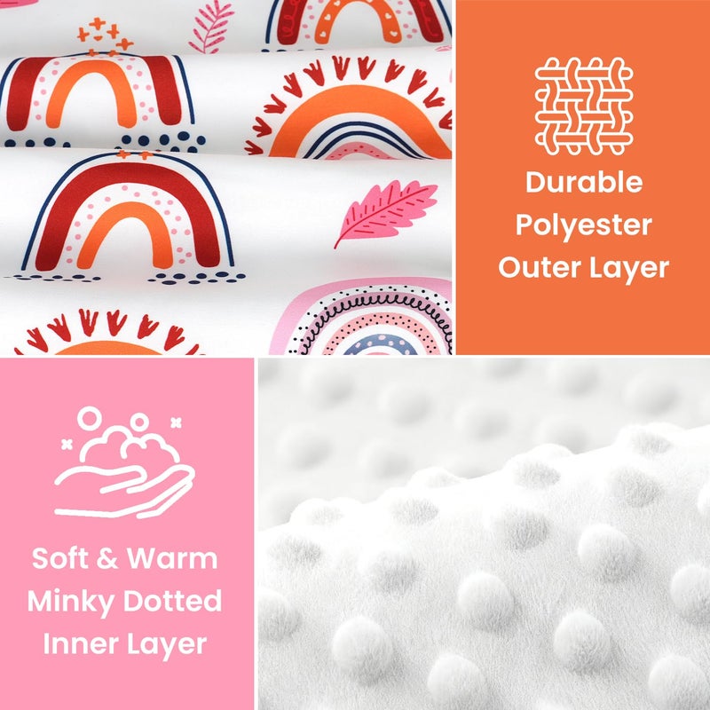 Rquite Car Seat Cover Baby, Carseat Covers Baby Girl, Winter Infant Car Seat Cover, Warm Minky Car Seat Canopy, Baby Carrier Cover with Peekaboo Opening, Multi Use Nursing Cover & Toddler Blanket - Image 3