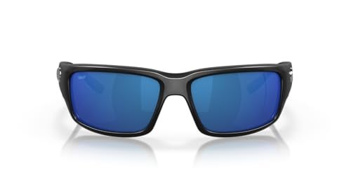 Costa Del Mar Costa Man Sunglasses Matte Black Frame, Blue Mirror Lenses, 59MM - Image 1