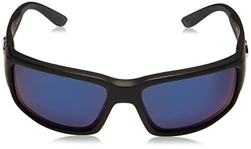 Costa Del Mar Costa Man Sunglasses Matte Black Frame, Blue Mirror Lenses, 59MM - Image 4