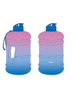Miniso MINISO Gradient Plastic Bottle (2100mL, Pink & Blue) – High-Capacity Hydration Bottle with Stylish Gradient Design for Sports and Travel Use 