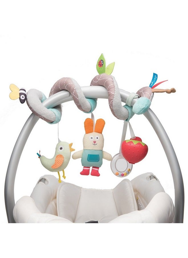 Taf Toys Taf Toys Garden Spiral | Baby’s Fun Accessory for Car Seat & Pram Etc, Hanging Rattling Toys, Easier Parenting, Keeps Your Baby Happy, Ideal Gift, Soother Strawberry Shape Case, for Easier Outdoors  - Image 1