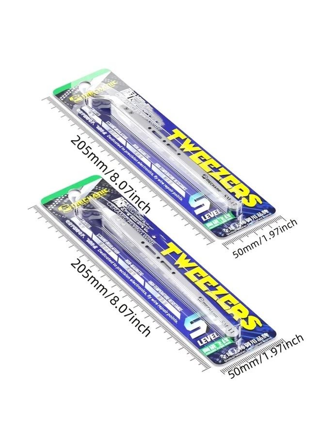 SM 11 Pointed Tip Ceramic Tweezers High Temperature Resistant For Electronics Repair - Image 3