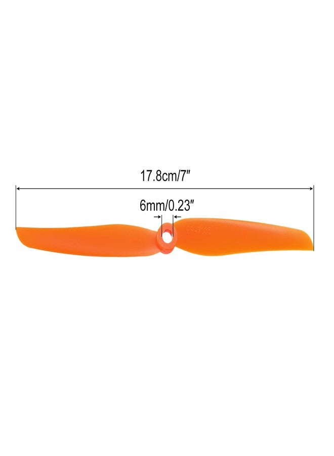 ميكسينيتي مراوح MECCANIXITY 7035 مقاس 7x3.5 بوصة، مراوح بديلة برتقالية ذات ريشتين وأجنحة ثابتة مع حلقات محول للطائرات التي يتم التحكم فيها عن بُعد، عبوة من 8 قطع - Image 2