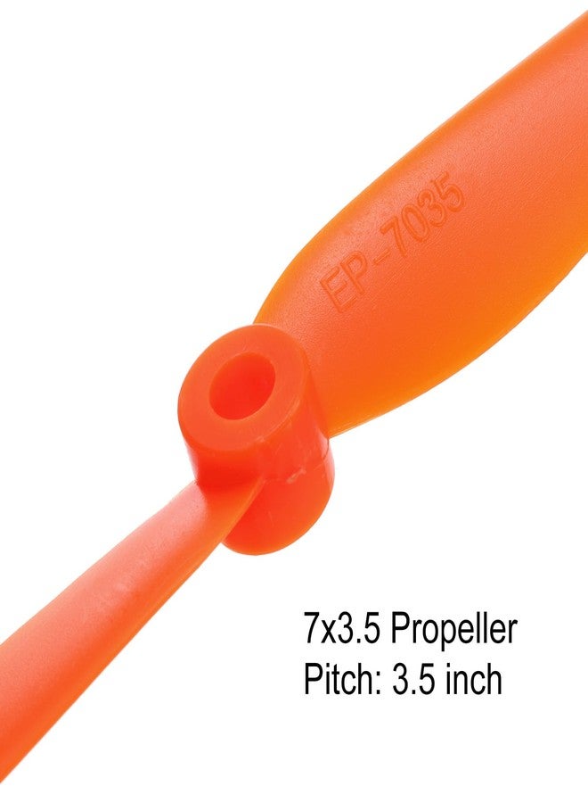 ميكسينيتي مراوح MECCANIXITY 7035 مقاس 7x3.5 بوصة، مراوح بديلة برتقالية ذات ريشتين وأجنحة ثابتة مع حلقات محول للطائرات التي يتم التحكم فيها عن بُعد، عبوة من 8 قطع - Image 4