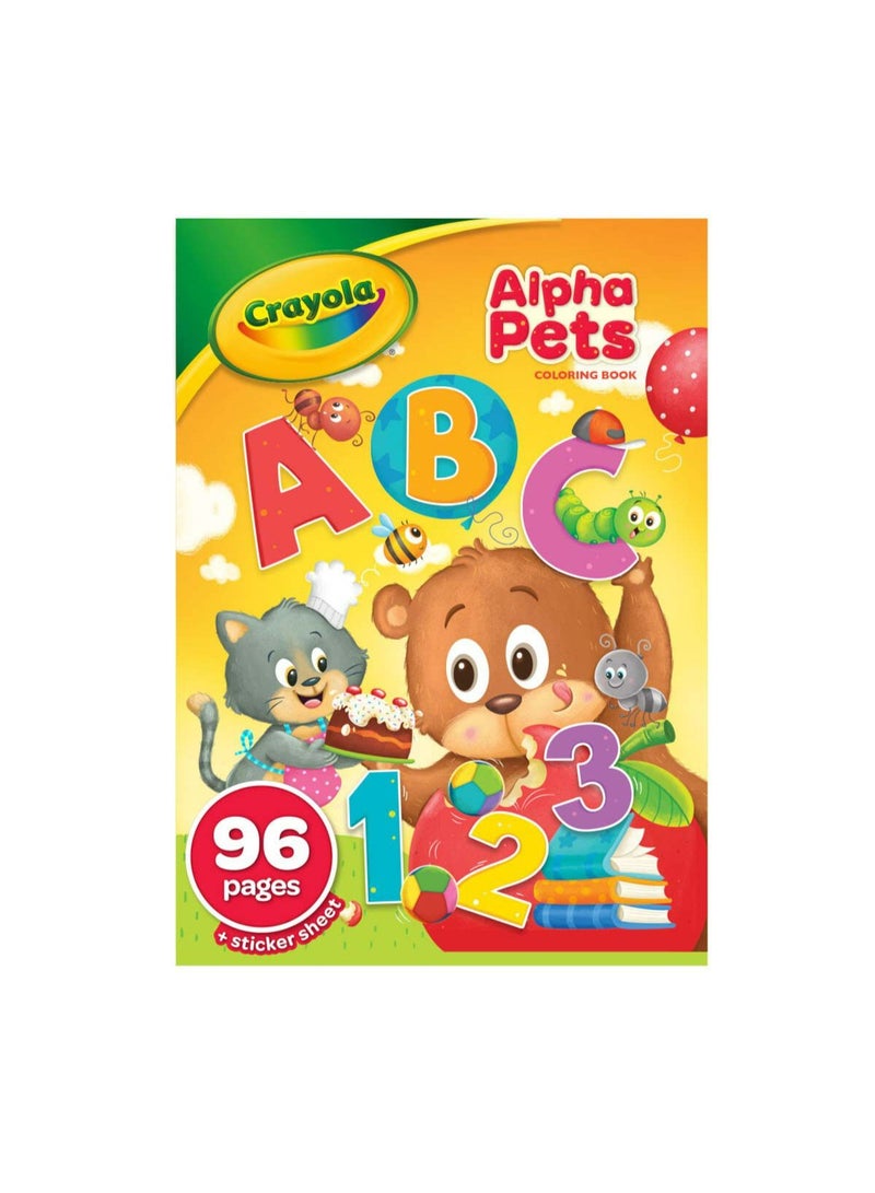 Crayola 96-Page Coloring Book, AlphaPets - Image 1