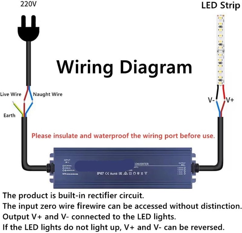 1PCS Power Supply AC 220V to DC 12V/24V Transformer(DC 12V_30W) - Image 2