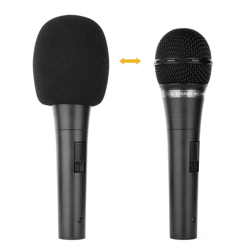 ChromLives Microphone Cover Microphone Windscreen Foam Cover Black Top Grade 6 Pack - Image 3