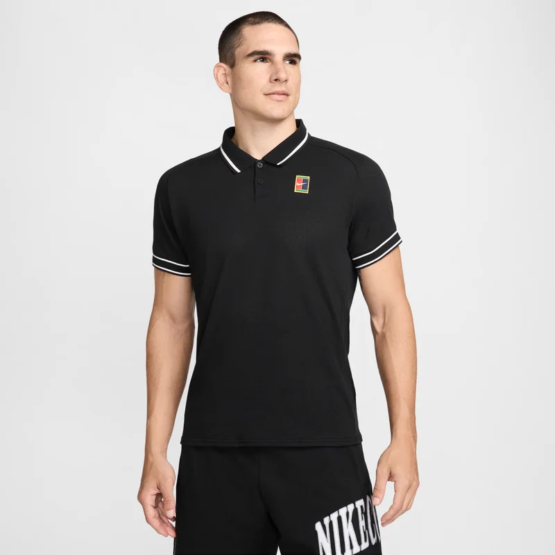 Nike Black Men's Court Heritage Tennis Polo Shirt for Men | Best Price UAE