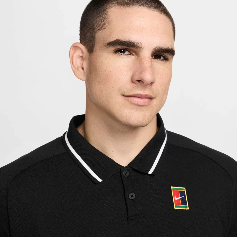 Nike Black Men's Court Heritage Tennis Polo Shirt for Men | Best Price UAE