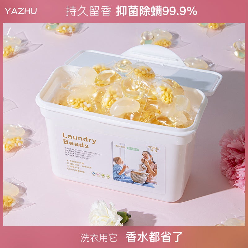 Spot Three-In-One Boxed Laundry Beads, Fragrance Beads, Long-Lasting Fragrance Laundry Beads, Smooth And Mite-Removing Multi-Effect Laundry Detergent - Image 1