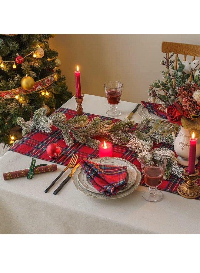 the purple tree Tartan Table Runner Cloth For 6 Seater Table (13X72 Inch) Table Runner For Dining Table, Christmas Table Runner, Xmas Table Runner-Cotton - Image 4