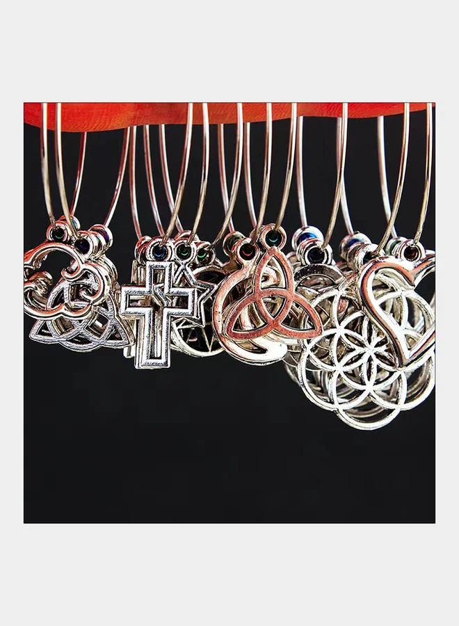 Styli Heart Drop Hoop Earrings
