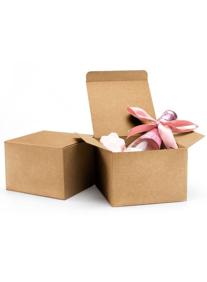 ValBox 20pcs Brown Gift Boxes 5 x 5 x 3.5 Recycled Paper Gift Boxes with Lids for Gifts, Cupcake Boxes, Easy Assemble Boxes with Reinforced Cardboard - Image 1