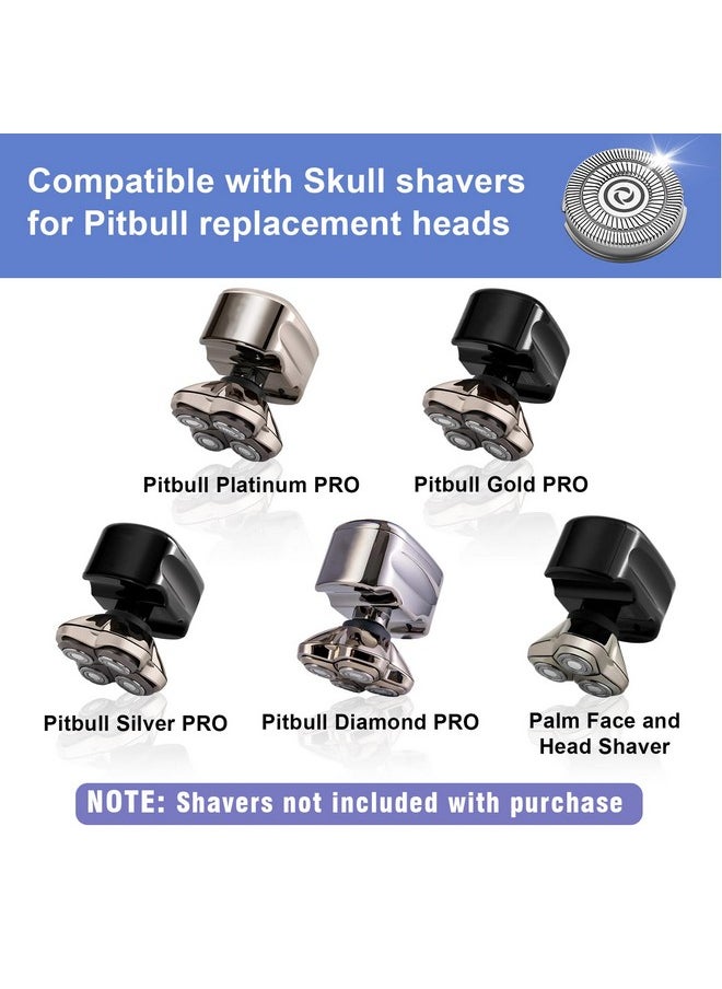 BESTBOMG 8 Pack Shaver Replacement Blades Compatible With Skull Shaver For Pitbull Gold Pro/Pitbull Platinum Pro Shaver Heads  - Image 3