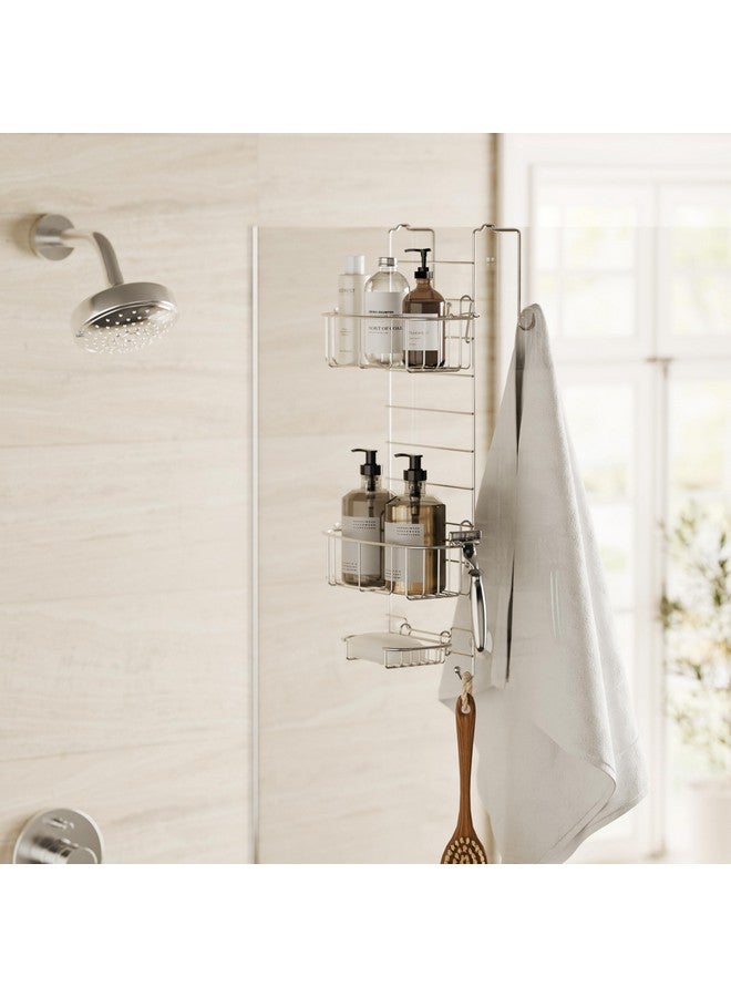 Zenna Home Zenna Home E7803STBB, Over-The-Shower Door Caddy, Stainless Steel  - Image 2