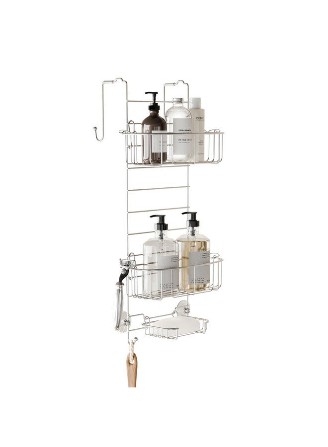 Zenna Home Zenna Home E7803STBB, Over-The-Shower Door Caddy, Stainless Steel  - Image 1