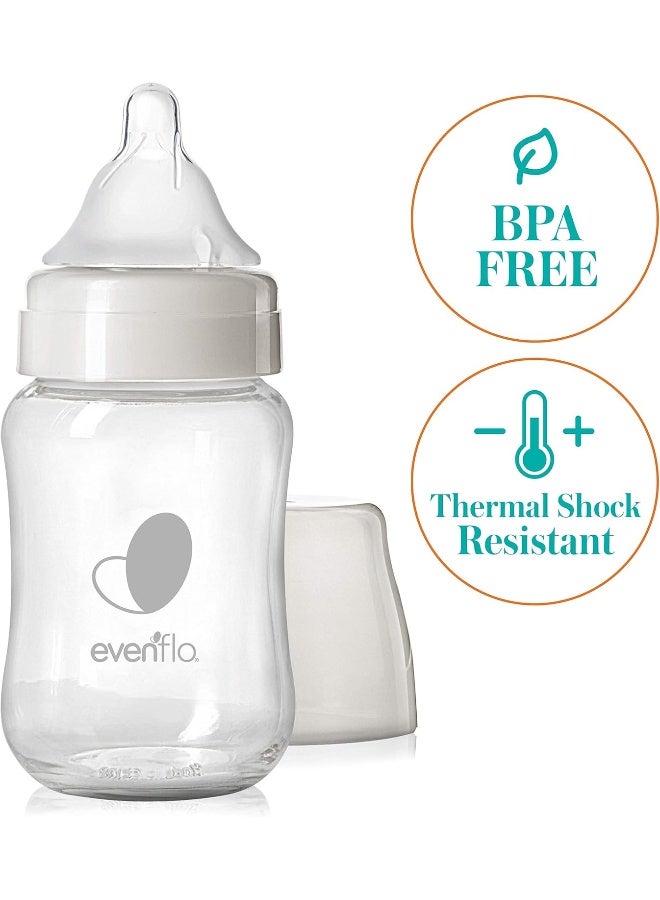 Evenflo Feeding Balance + Wide Neck Glass Bottles - 6oz 3 Pack - Image 4