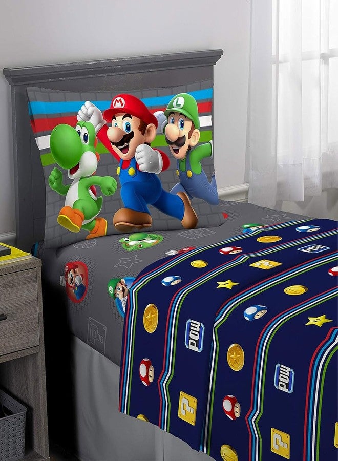 Super Mario Trifecta Fun 4-Piece Full Sheet Set - Image 4