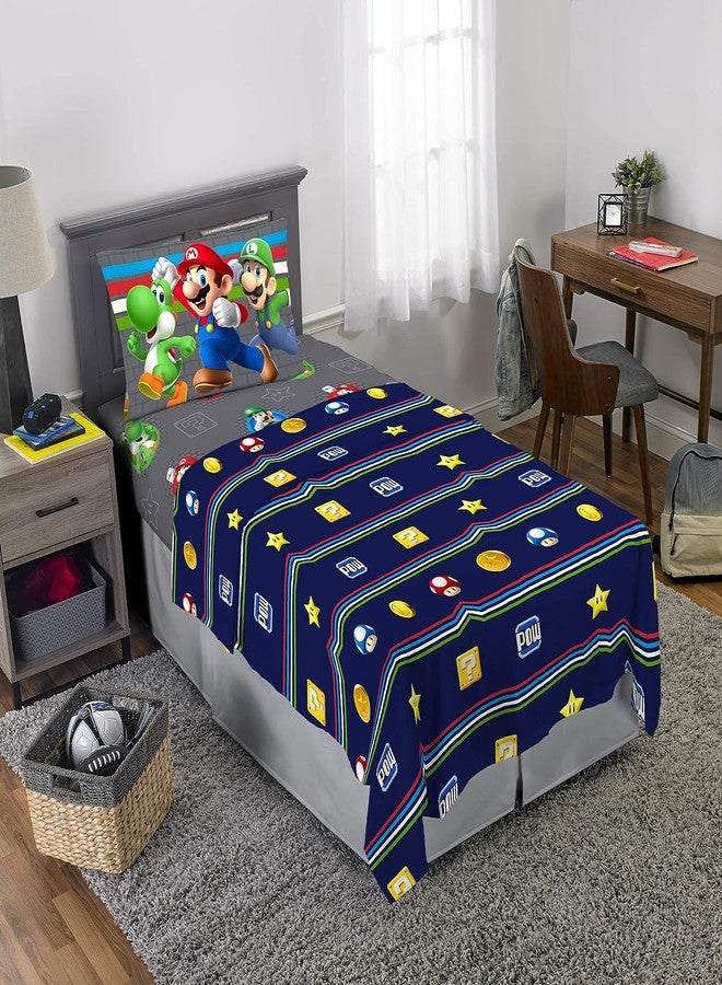 Super Mario Trifecta Fun 4-Piece Full Sheet Set - Image 3