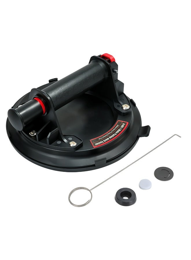 رافعة أكواب شفط مفرغ من الهواء شديدة التحمل مقاس 7.8 بوصة - أداة للتعامل مع البلاط والزجاج والحجر مع قبضة تعمل بالمضخة، ووسادة مطاطية مانعة للانزلاق، ولوح شفط قوي مقاس 200 مم لنقل الرخام والخشب والنوافذ والأسطح الملساء - Image 1