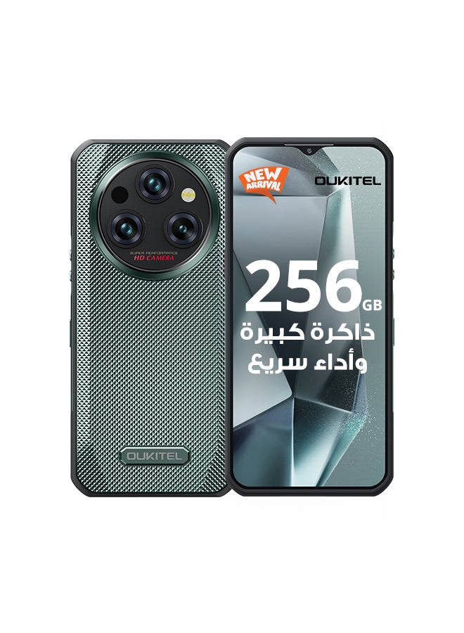 أوكيتل جوال WP35S ثنائي الشريحة بذاكرة رام 6+12 جيجابايت وذاكرة داخلية 256 جيجابايت لون اخضر يدعم 4G LTE - إصدار الشرق الأوسط - Image 1