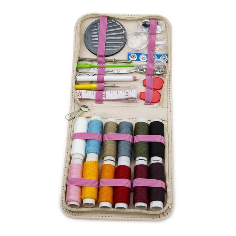 3 Sets of 71Pcs Portable Sewing Needlework Box Stitching Tools Bag for Home Travel (Assorted Color) - Image 1