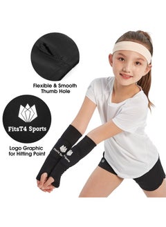 FitsT4 Sports Sports Volleyball Arm Sleeves For Girls Youth Passing Forearm Sleeves W Protection Pads & Thumbhole Upf 50 Non-Slip Gloves  - Image 5
