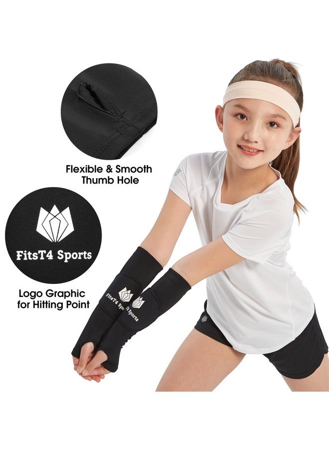 FitsT4 Sports Sports Volleyball Arm Sleeves For Girls Youth Passing Forearm Sleeves W Protection Pads & Thumbhole Upf 50 Non-Slip Gloves - Image 5