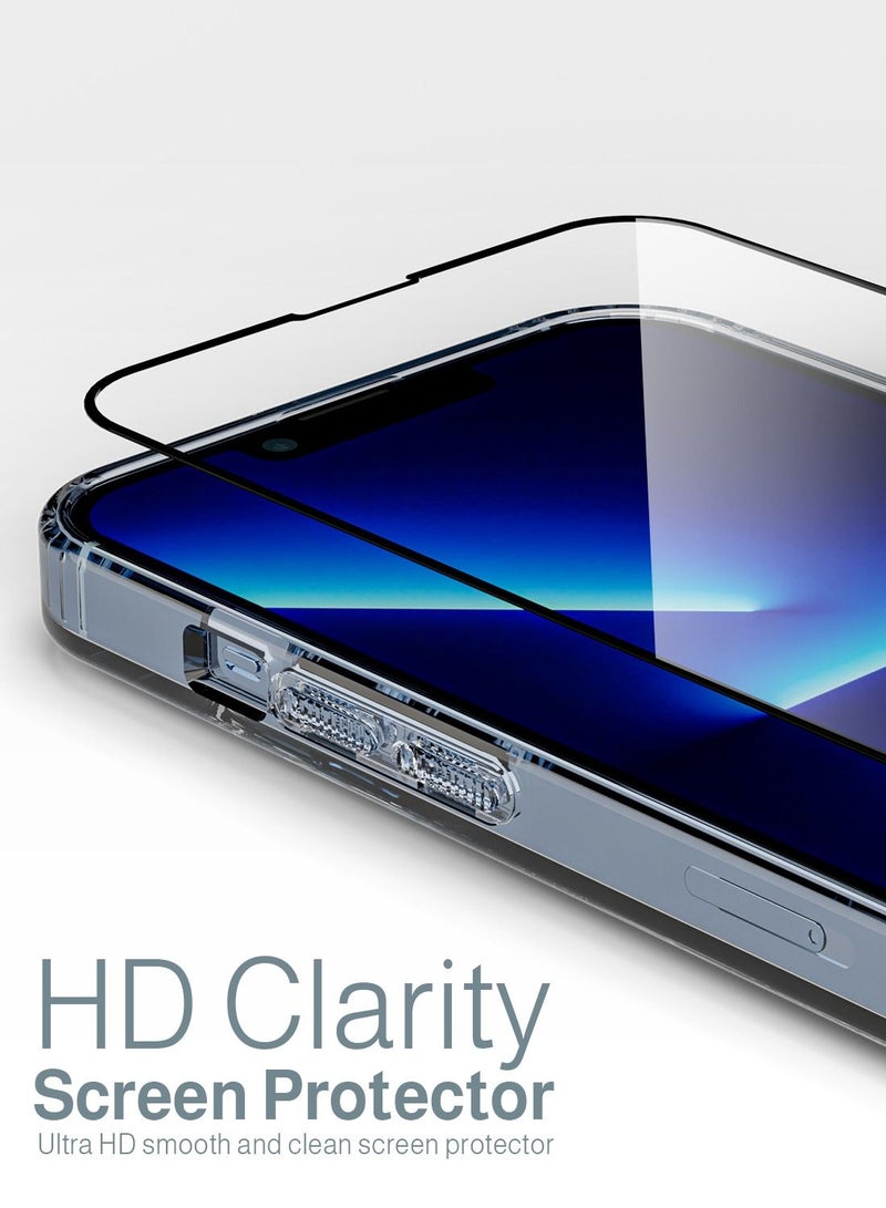 Moxedo Lite Crystal-Clear Protective Case with 9H Tempered Glass Screen Protector compatible for iPhone 13 Pro Max - Image 5