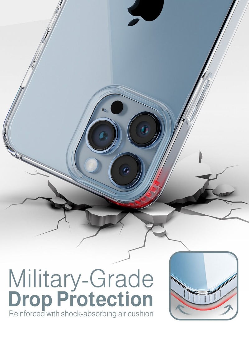 Moxedo Lite Crystal-Clear Protective Case with 9H Tempered Glass Screen Protector compatible for iPhone 13 Pro Max - Image 3