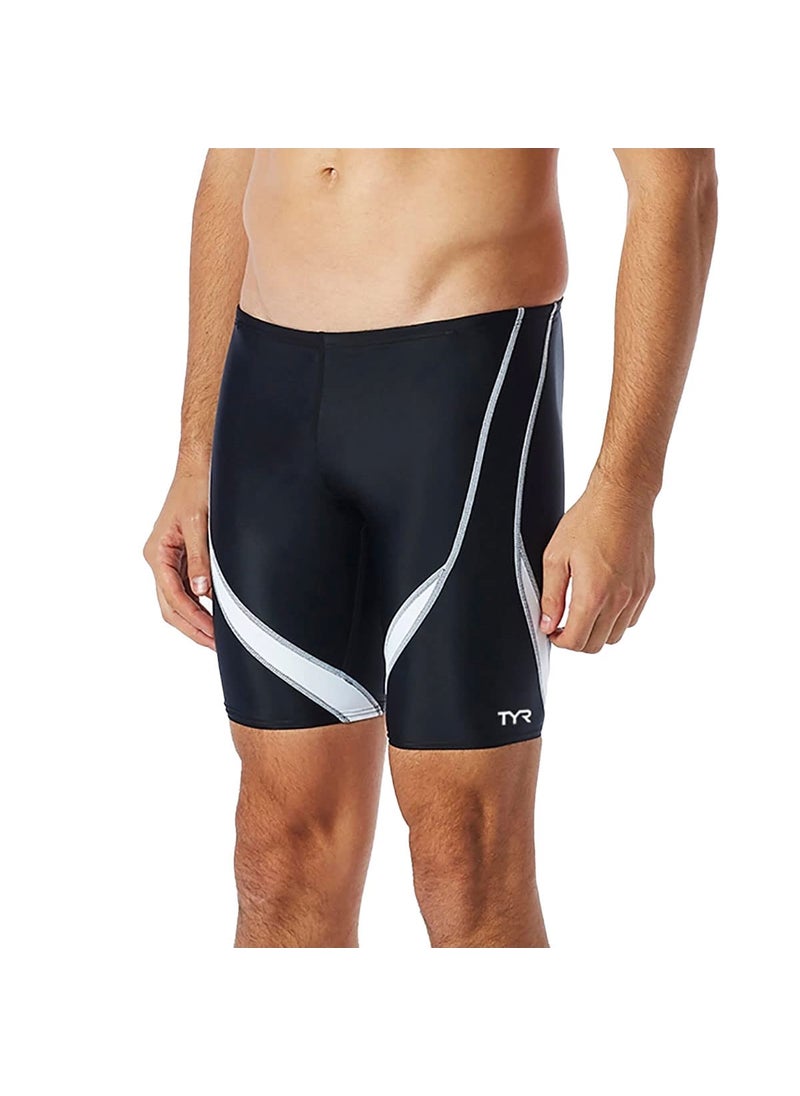 TYR TYR Men's Standard Alliance Splice Jammer Swimsuit, Black/White, 34  - Image 2