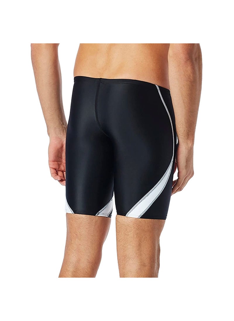 TYR TYR Men's Standard Alliance Splice Jammer Swimsuit, Black/White, 34  - Image 4