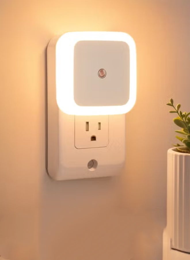 Night Light, Lights Plug into Wall, Nightlight in Dusk to Dawn Lamp Led Light for Kids Bedroom, Bathroom, Hallway Warm - Image 1