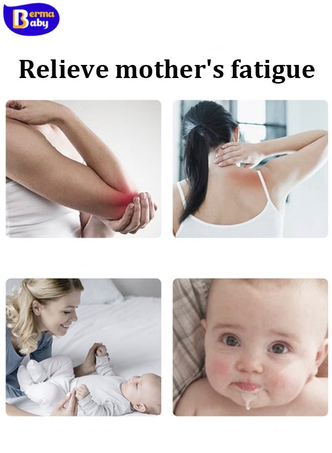 Berma Baby حامل زجاجة رضاعة للأطفال، وسادة رضاعة قابلة للتعديل، حامل زجاجة رضاعة ذاتية التغذية للأطفال، مستلزمات حديثي الولادة، وسادة رضاعة ذاتية للأطفال، وسادة مضادة للبصق لحديثي الولادة، وسادة رأس مضادة لتصبغ الأطفال، حامل زجاجة رضاعة مريح للوالدين. - Image 4