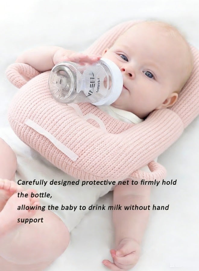 Berma Baby حامل زجاجة رضاعة، وسادة دعم قابلة للتعديل للرضاعة، حامل زجاجة رضاعة للرضاعة الذاتية، مستلزمات أساسية للمواليد الجدد، وسادة رضاعة ذاتية للرضاعة، وسادة مضادة للتقيؤ للمواليد الجدد، وسادة رأس مضادة لتصبغات الجلد للرضع، حامل زجاجة رضاعة مريح للوالدين - Image 4