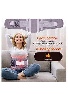 Generic Cordless Fast Heating Pad with Vibration Massage, Portable Rechargeable Heat Belt for Lower Back Pain Relief and Abdominal Cramps, Auto Shut Off Feature for Safety.  - Image 2