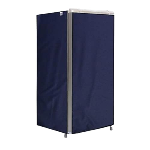 NITASHA Water and dustproof Fridge Cover Compatible for LG 190 litres 3 Star Single Door Refrigerator, Blue Plumeria GL-B201ABPD (Design NO:- Blue) - Image 1