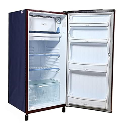 NITASHA Water and dustproof Fridge Cover Compatible for LG 190 litres 3 Star Single Door Refrigerator, Blue Plumeria GL-B201ABPD (Design NO:- Blue) - Image 2